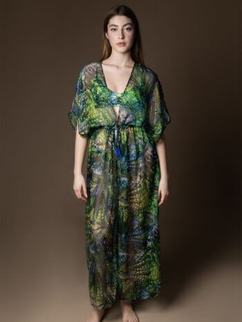 4GIVENESS Kimono lungo bird of paradise