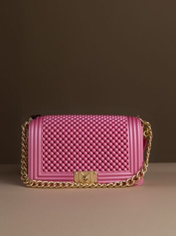 MARC ELLIS Borsa Flat M Ball gomma aurora pink off gold