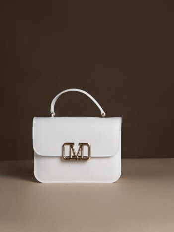 MARC ELLIS Borsa Mini Flat Ear White in gomma