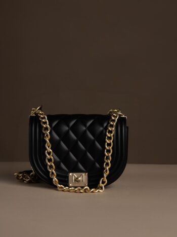 MARC ELLIS Borsa Flat Zoe gomma Black Gold